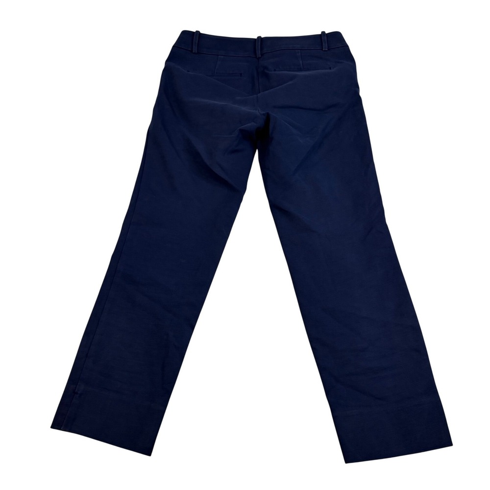 Loft Marisa Navy Blue Straight Leg Ankle Pants Womens Size 2 Business Casual